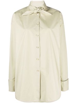 Jil Sander long-collar cotton shirt - Neutrals