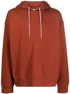 Jil Sander long-sleeve cotton hoodie - Orange