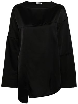 Jil Sander long-sleeve panelled shirt - Black