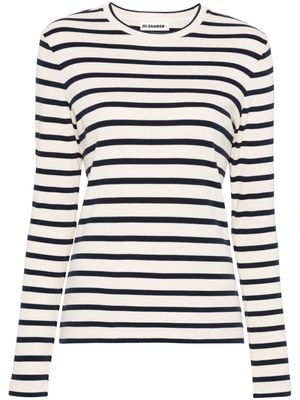 Jil Sander long-sleeve striped T-shirt - Neutrals