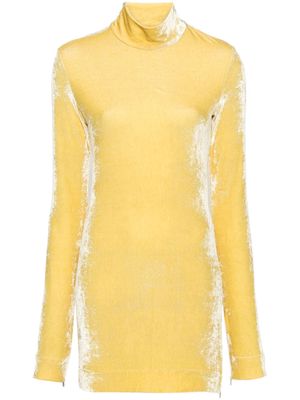 Jil Sander long-sleeve velvet blouse - Yellow