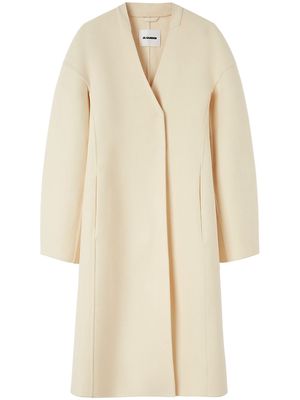 Jil Sander long-sleeve wool coat - Neutrals