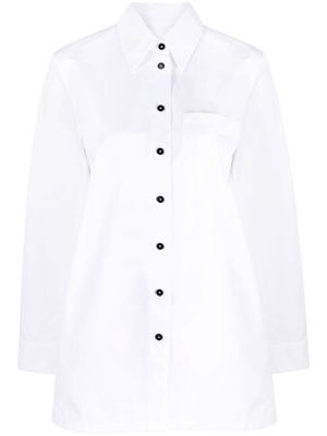 Jil Sander long-sleeved patch pocket shirt - White