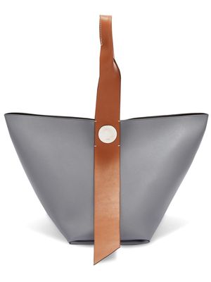 Jil Sander medium Twisted leather shoulder bag - Grey