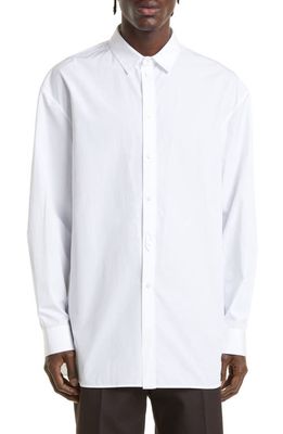 Jil Sander Men's Friday Cotton Poplin Button-Up Shirt in White