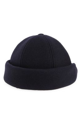 Jil Sander Merino Wool Hat in Dark Blue