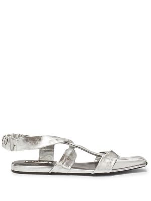 Jil Sander metallic-finish sandals - Silver