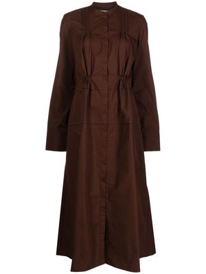 Jil Sander mid-length cotton dress - Brown