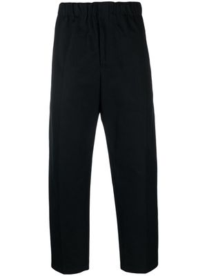 Jil Sander mid-rise cotton tapered trousers - Blue