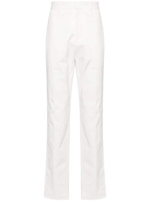 Jil Sander mid-rise tapered gabardine trousers - White