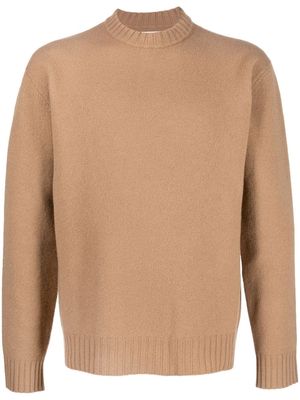 Jil Sander mock-neck knitted jumper - Brown