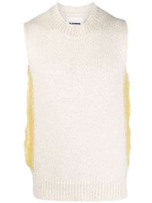 Jil Sander mock-neck knitted vest - Neutrals