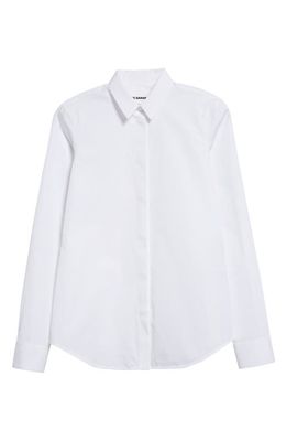 Jil Sander Monday Cotton Poplin Button-Up Shirt in 100 Optic White