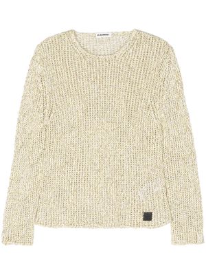 Jil Sander Mouline open-knit jumper - 772 YELLOW/BROWN/WHITE