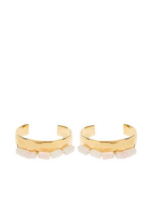 Jil Sander natural-stone cuff bracelets - Gold