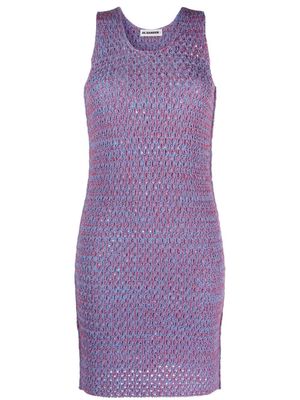 Jil Sander open-knit minidress - Blue