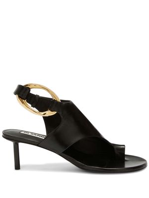 Jil Sander open-toe leather sandals - Black