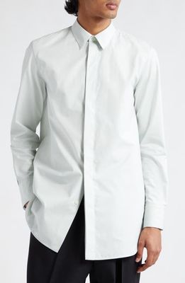 Jil Sander Organic Cotton Button-Up Shirt in Powder Blue