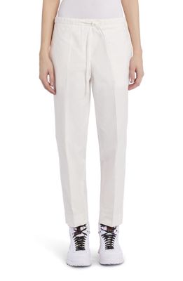 Jil Sander Organic Cotton Drawstring Trousers in Optic White