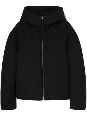 Jil Sander oversized cashmere hooded jacket - Black