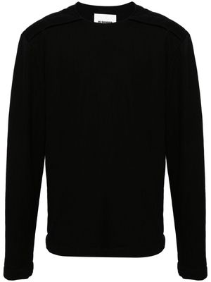 Jil Sander padded crew-neck sweatshirt - Black