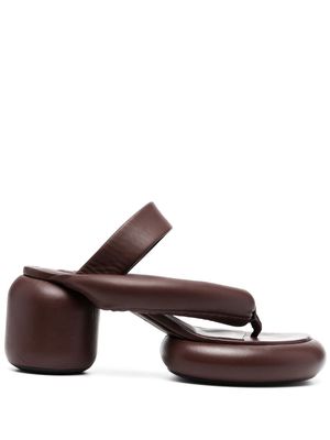 Jil Sander padded-strap 65mm sandals - Red