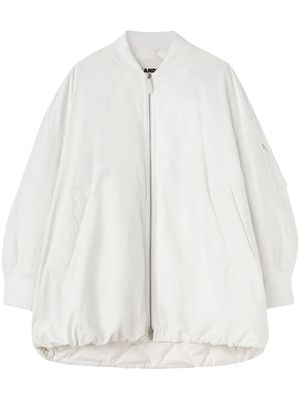 Jil Sander padded zip-up jacket - 100 OPTIC WHITE