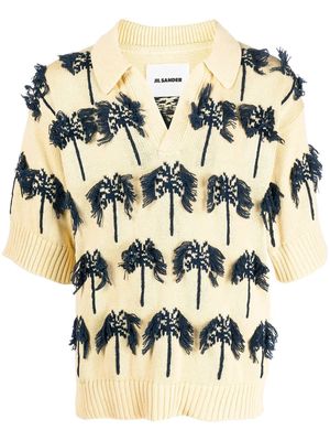 Jil Sander palm-tree polo shirts - Yellow