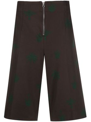Jil Sander palm tree-print shorts - Brown