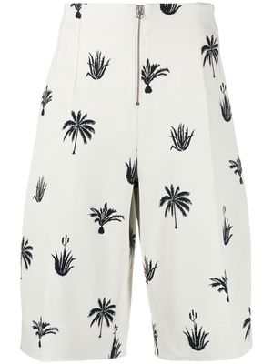 Jil Sander palm tree-print shorts - Neutrals