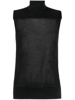 Jil Sander panelled high-neck top - Black