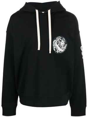 Jil Sander patch-detail embroidered hoodie - Black