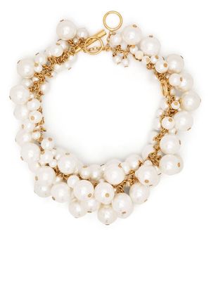 Jil Sander pearl chain-link bracelet - Gold