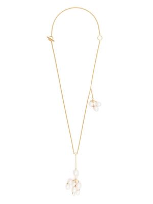 Jil Sander pearl pendant necklace - White
