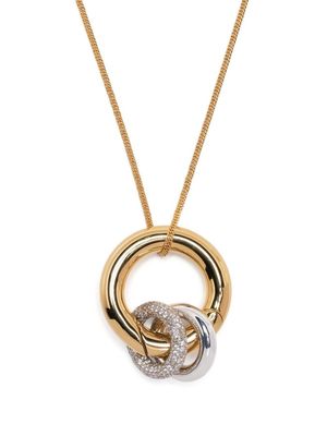 Jil Sander pendant ring necklace - Gold