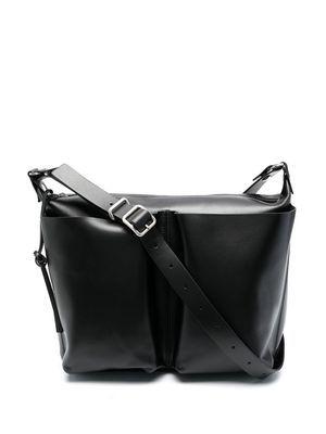 Jil Sander Pilot leather crossbody bag - Black