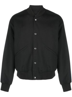 Jil Sander plain cotton bomber jacket - Black