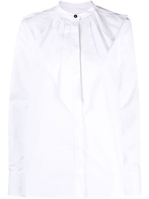 Jil Sander pleat-detail long-sleeved shirt - White
