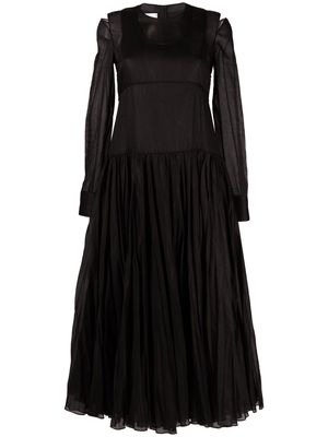 Jil Sander pleat-detail midi dress - Black