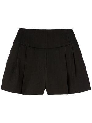 Jil Sander pleated cotton short shorts - Black