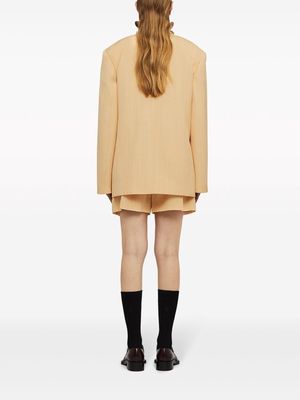 Jil Sander pleated cotton short shorts - Neutrals