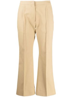 Jil Sander pleated cropped trousers - Neutrals