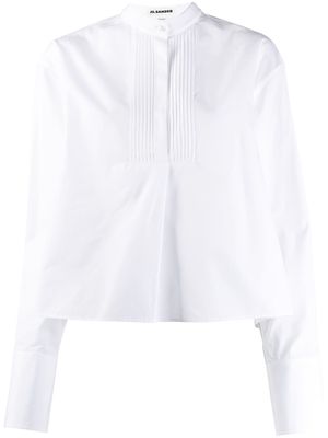 Jil Sander pleated long-sleeve shirt - White