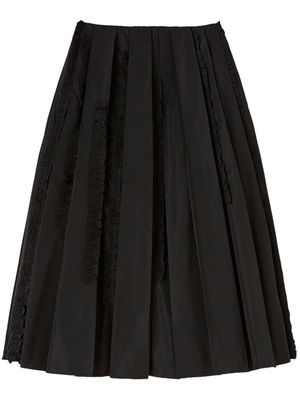 Jil Sander pleated midi skirt - Black