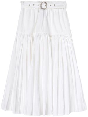 Jil Sander pleated midi skirt - White