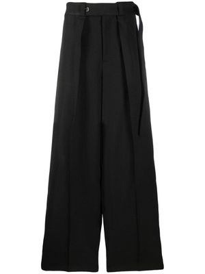 Jil Sander pleated wide-leg trousers - Black