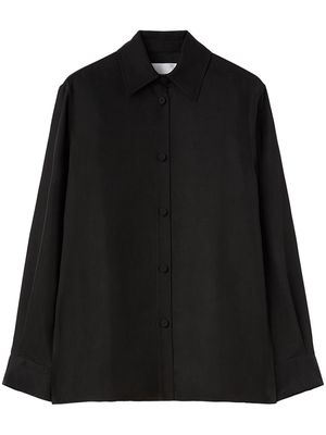 Jil Sander pointed-collar twill shirt - Black