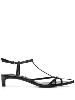 Jil Sander pointed open-toe leather sandals - Black
