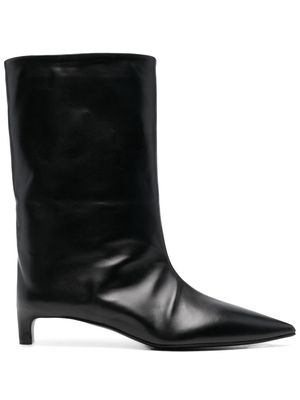 Jil Sander pointed-toe leather boots - Black