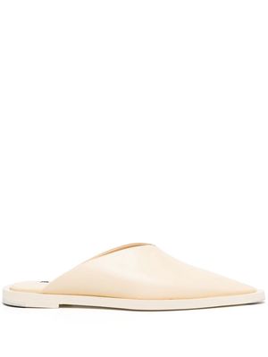 Jil Sander pointed-toe leather mules - Neutrals